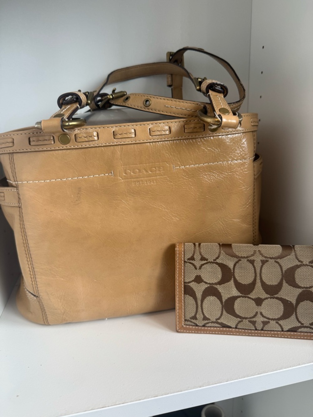 Coach Gallery Tote + cash holder